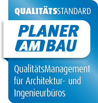 Siegel Qualit&auml;tsStandard Planer am Bau